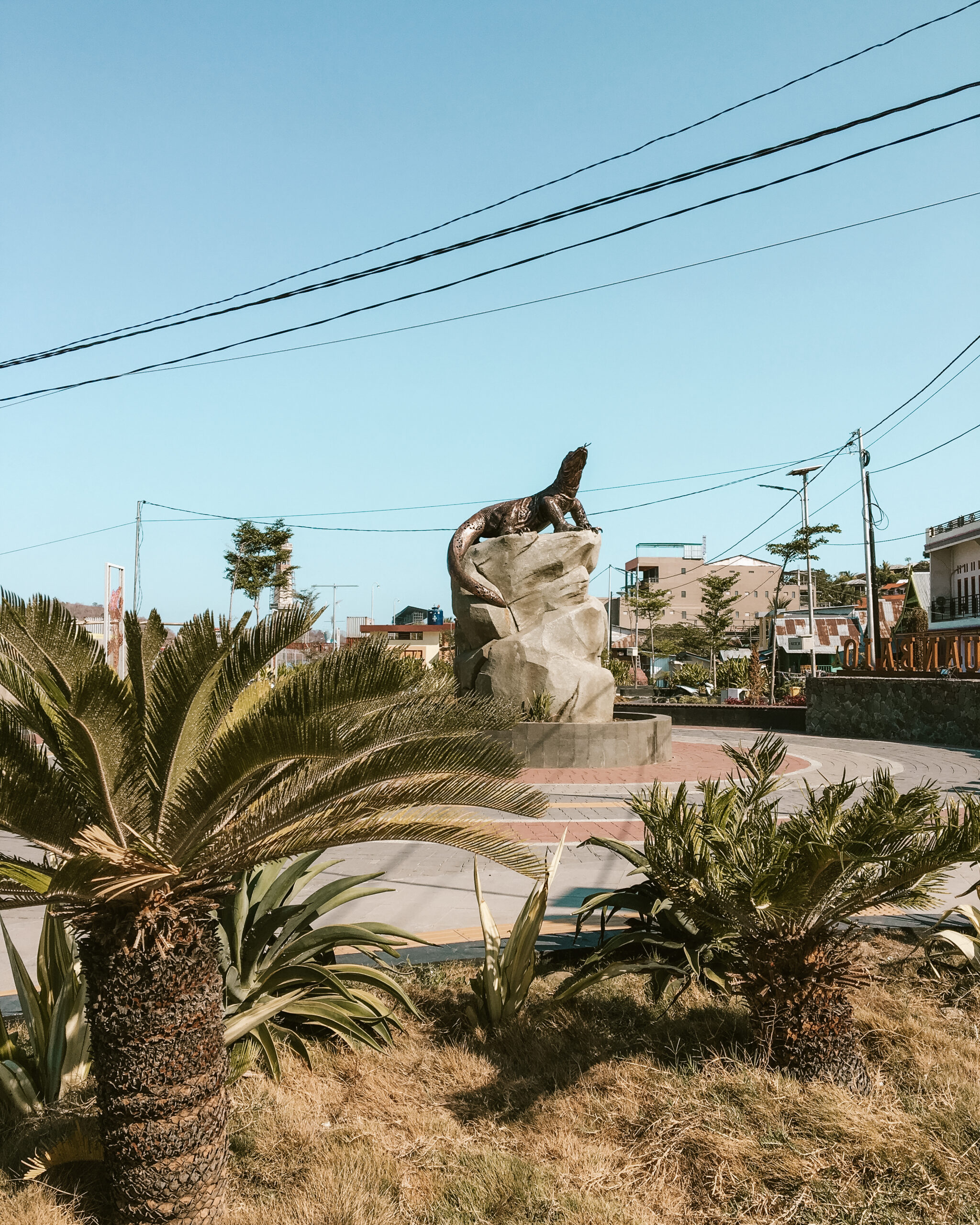 komodo dragon statue labuan bajo